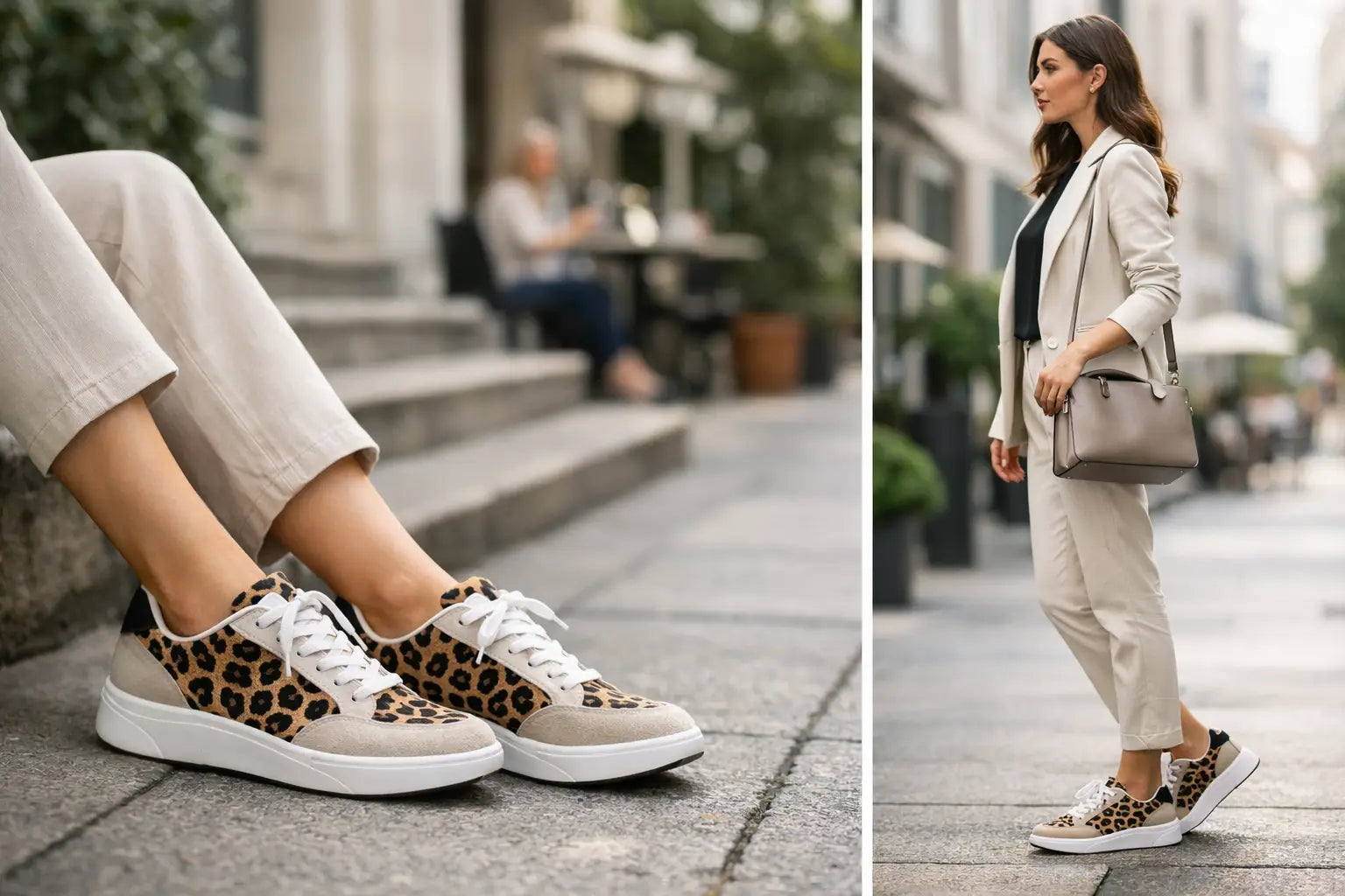 Leo Sneaker Damen Alltag stilvoll kombinieren