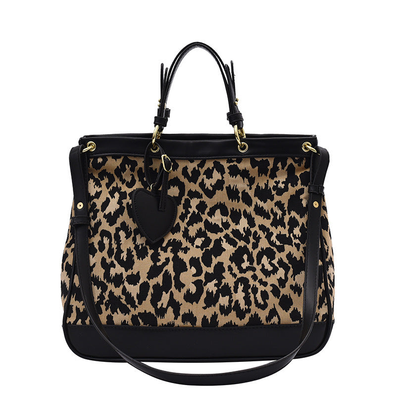 Houndstooth-Leoparden-Tasche