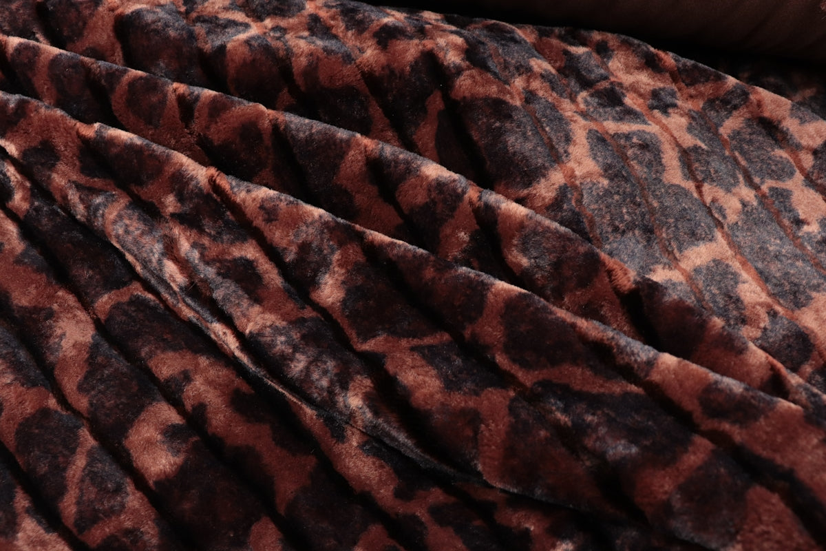 a close up of a leopard print fabric