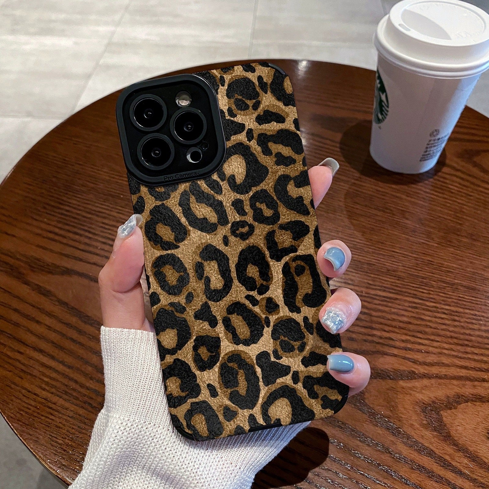 Cartoon Handyhülle All-inclusive Gold Leopard Print