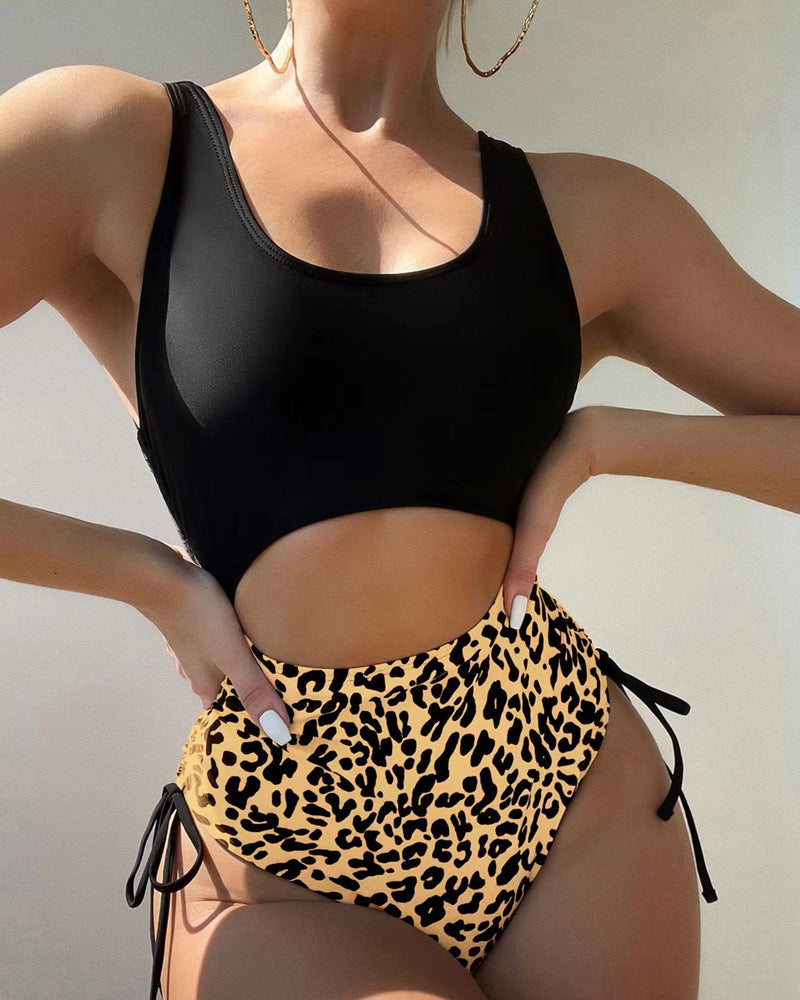 Bikini Leopard-Print Einteiliger Badeanzug Frauen
