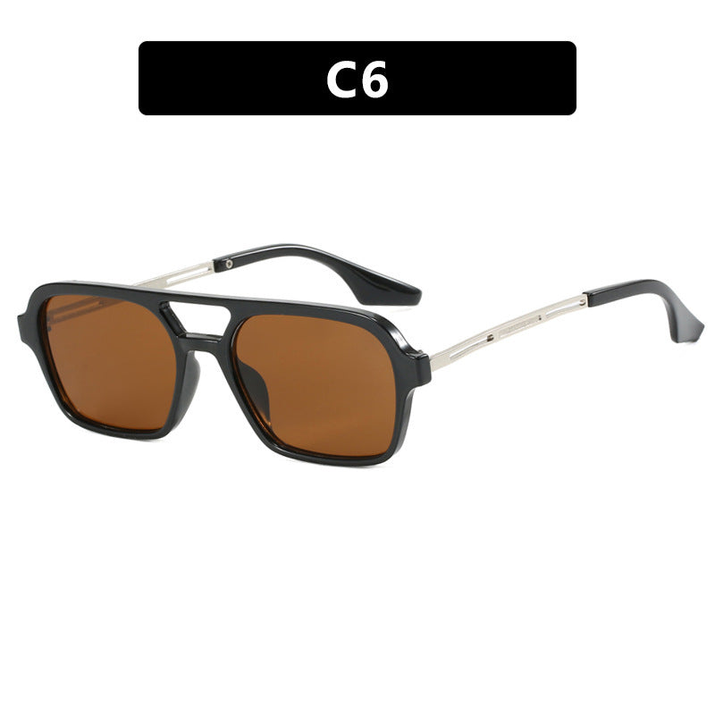 Neue Retro-Sonnenbrille mit quadratischem Rahmen für Männer