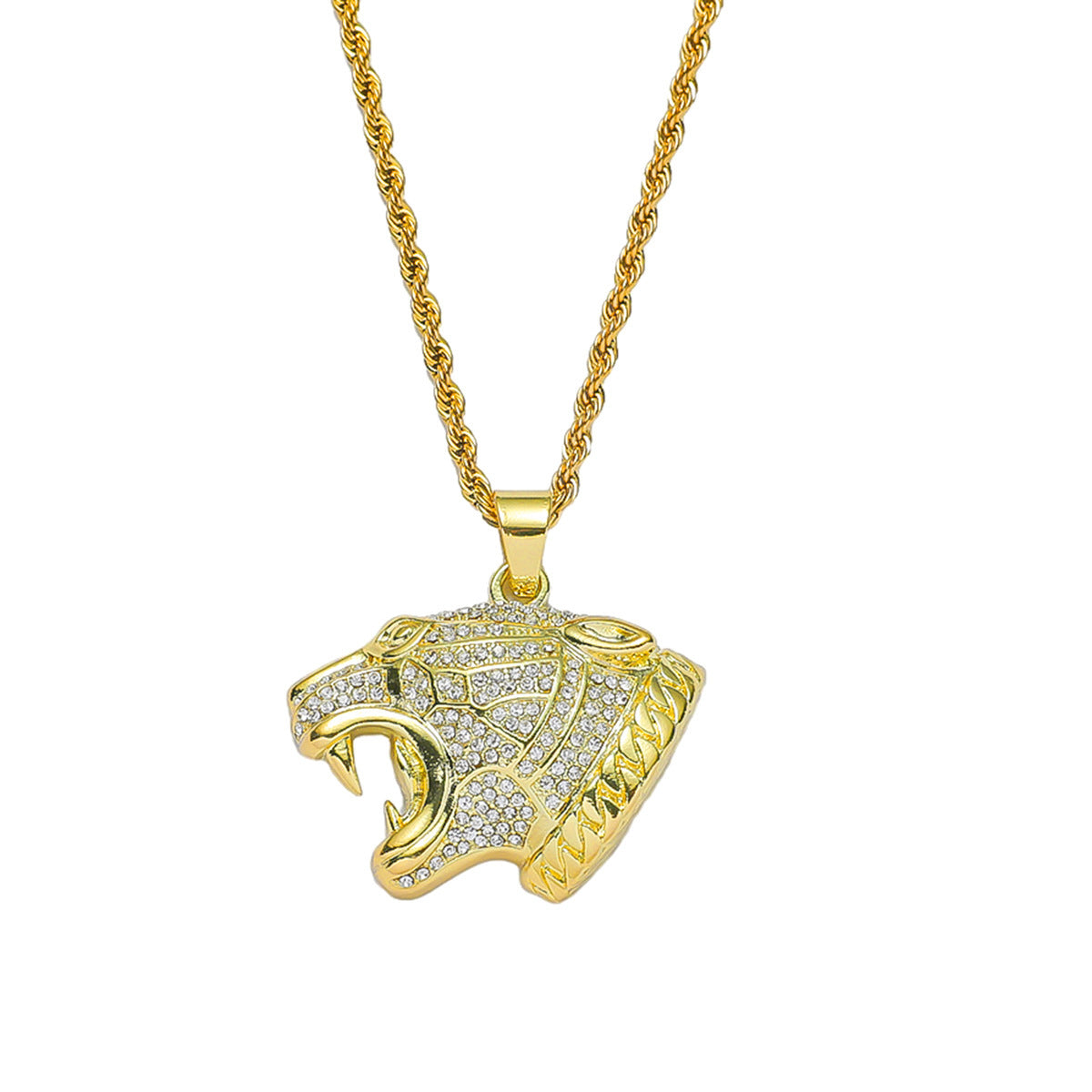 Leopardenkopf Anhänger Halskette Herren Halskette Jewellery