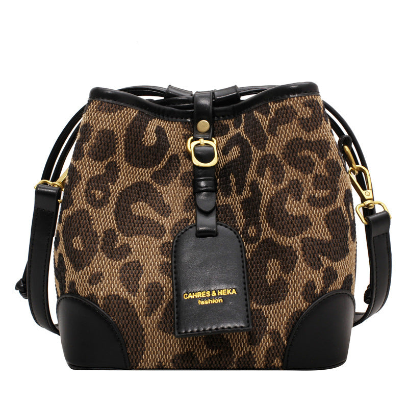 Retro Kleine Tasche Weibliche Mode Leopard Print