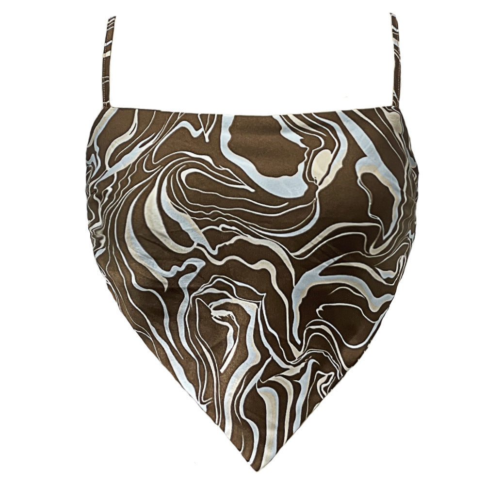 Women's Printed Camisole Leopard Print Shirt Top