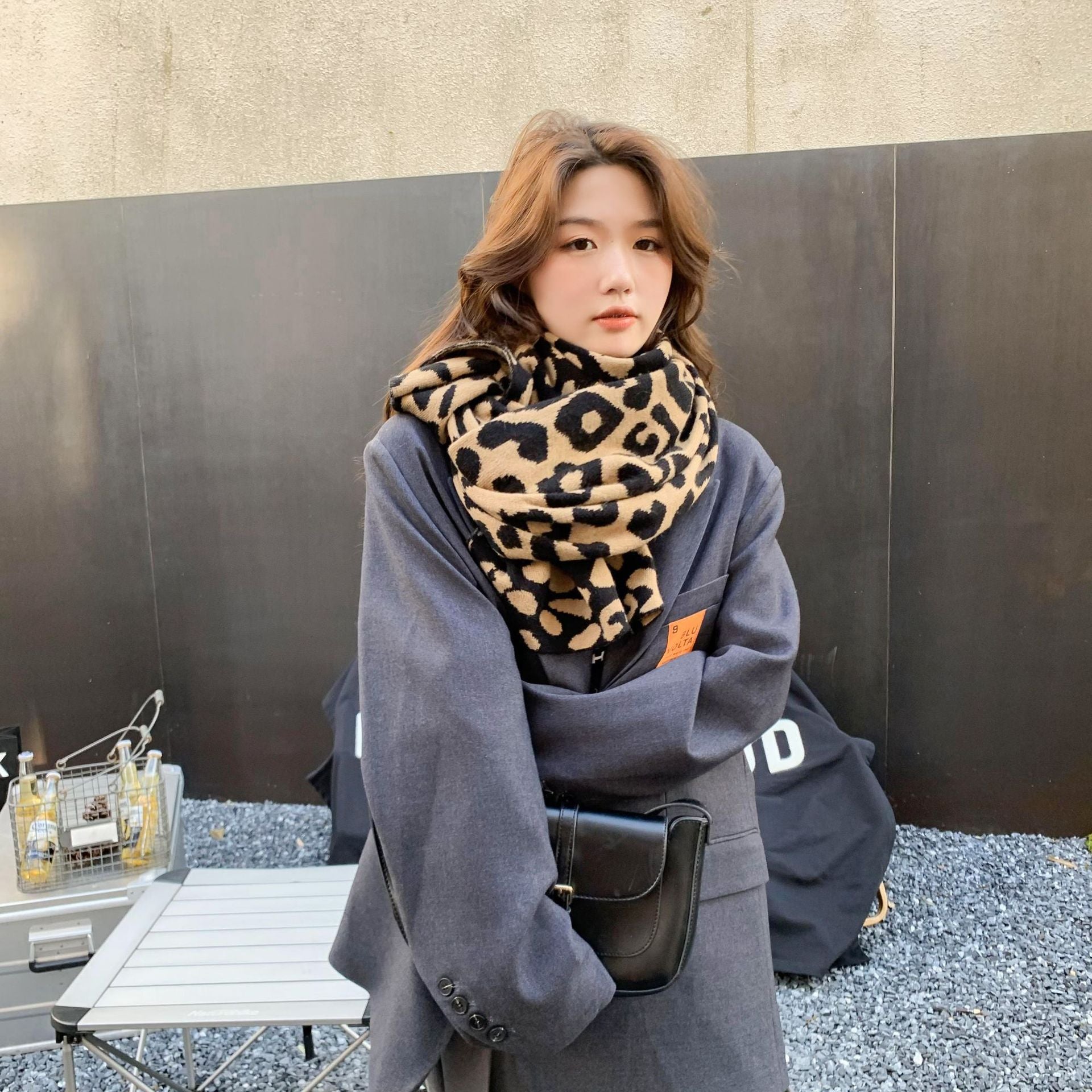 Leopard Style Schal Vielseitig Warmhalten Frauen
