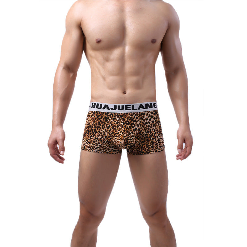 Herrenmode Leopardendruck Slip mit niedriger Taille
