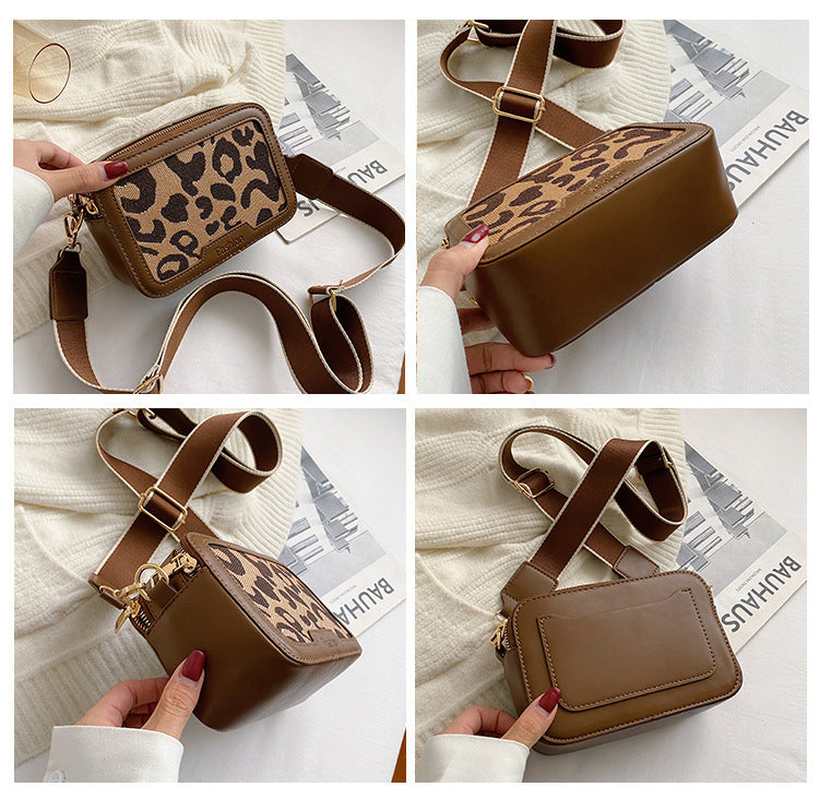 Damen Umhängetasche Leopard Print Messenger