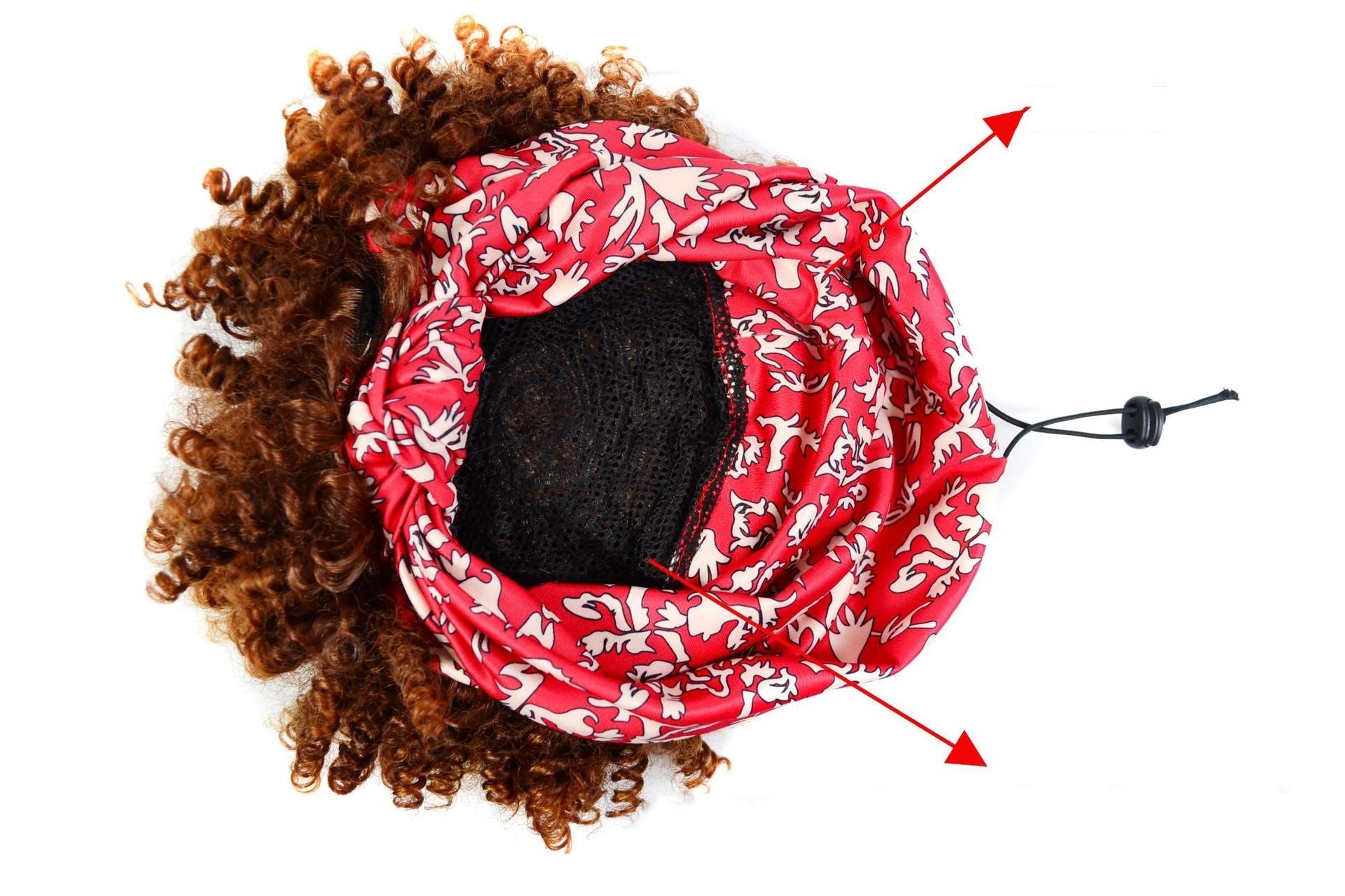 Leopard Print Stirnband Bandana Perücke Kopfbedeckung Mittellang Tief lockig Perücke Kopfbedeckung