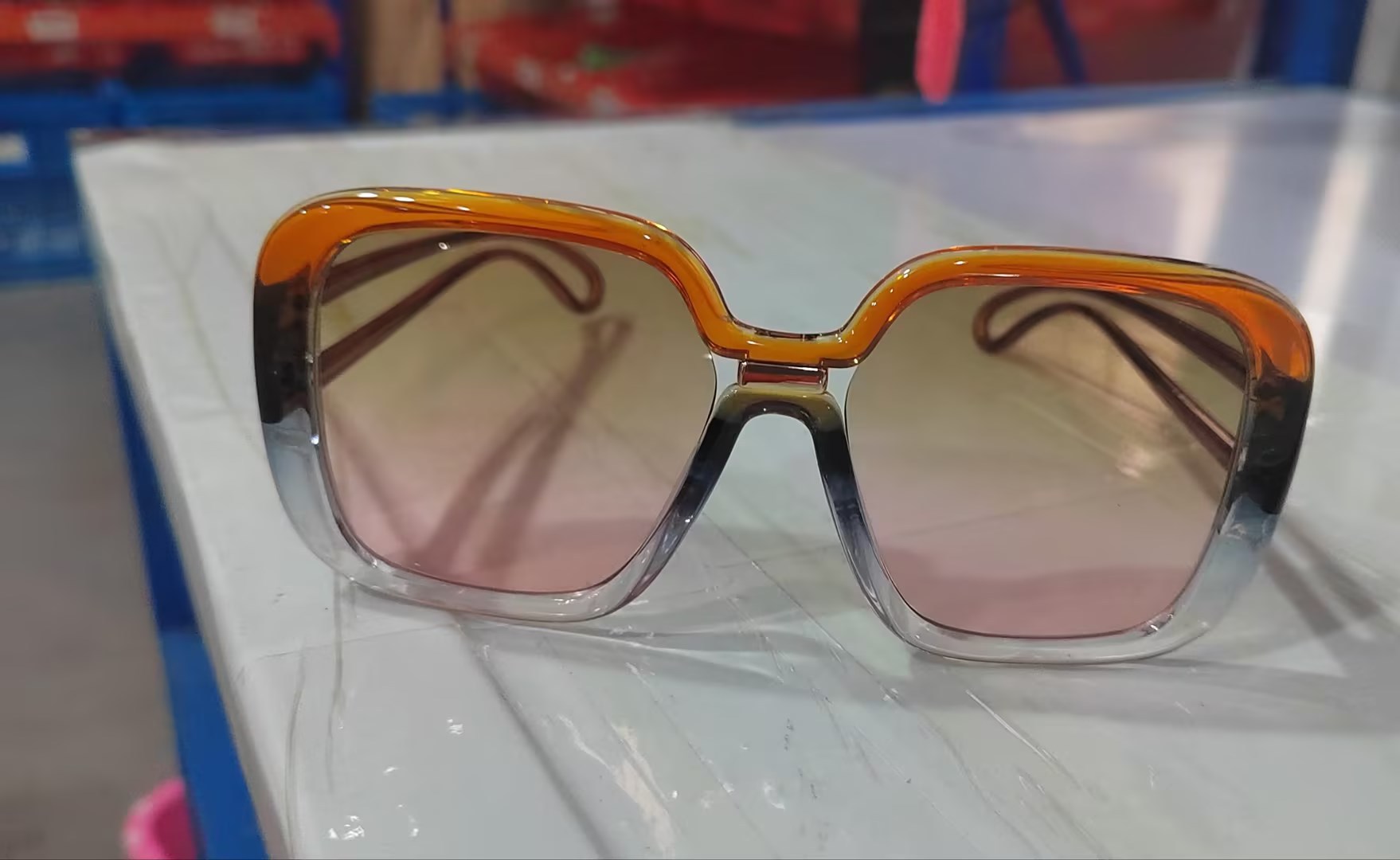 Großrahmige Sonnenbrille mit Farbverlauf Persönlichkeit Sonnenbrille