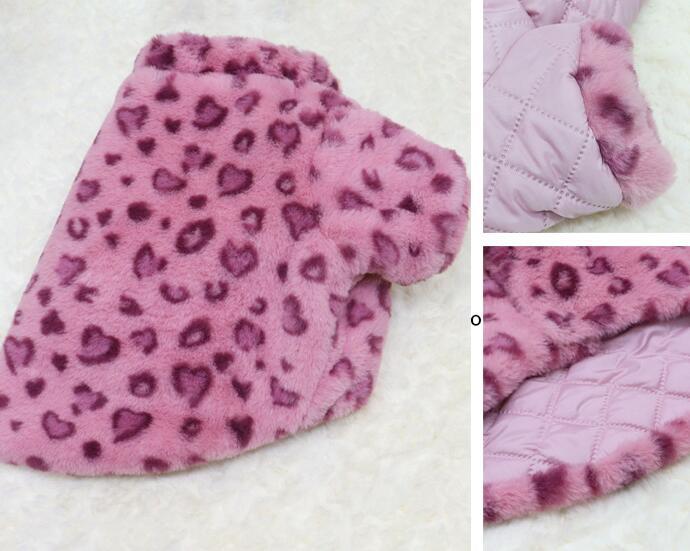 Pet Simple Thick Warm Leopard Coat