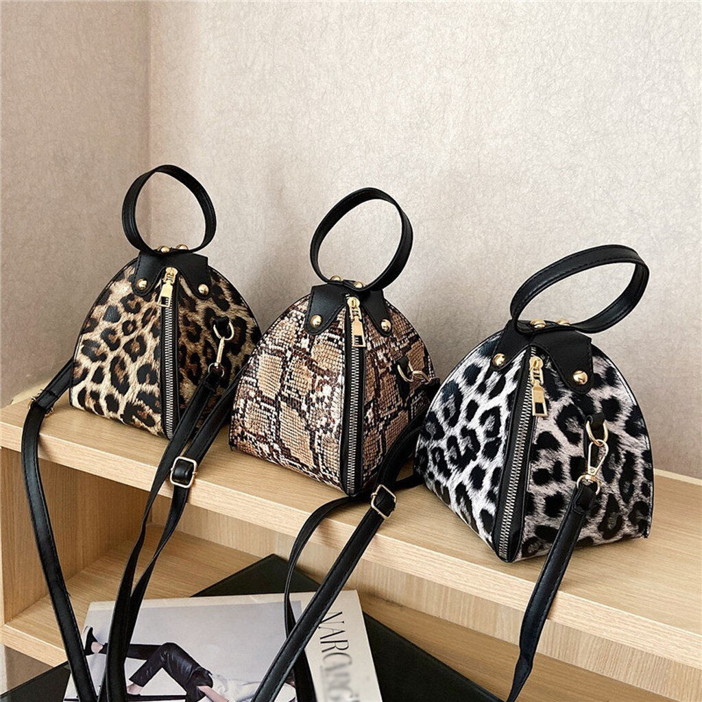 Leopardenmuster Dreieckstasche Handtasche