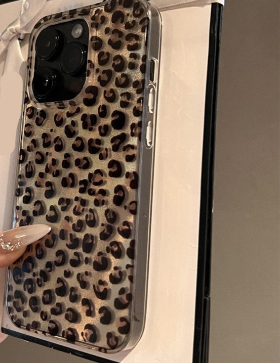 Neue All-inclusive hochwertige Feder Garn braun Leopard gedruckt Telefon Fall