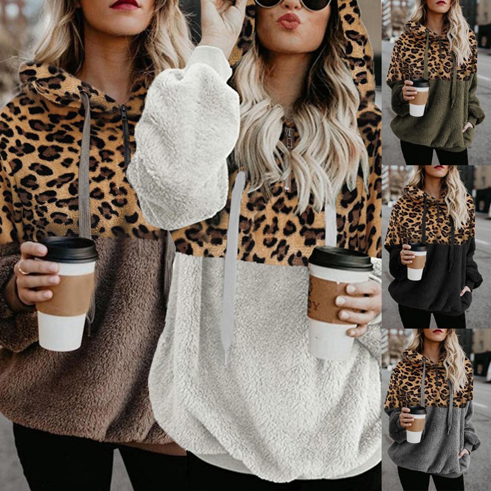 Leopard zip pocket top