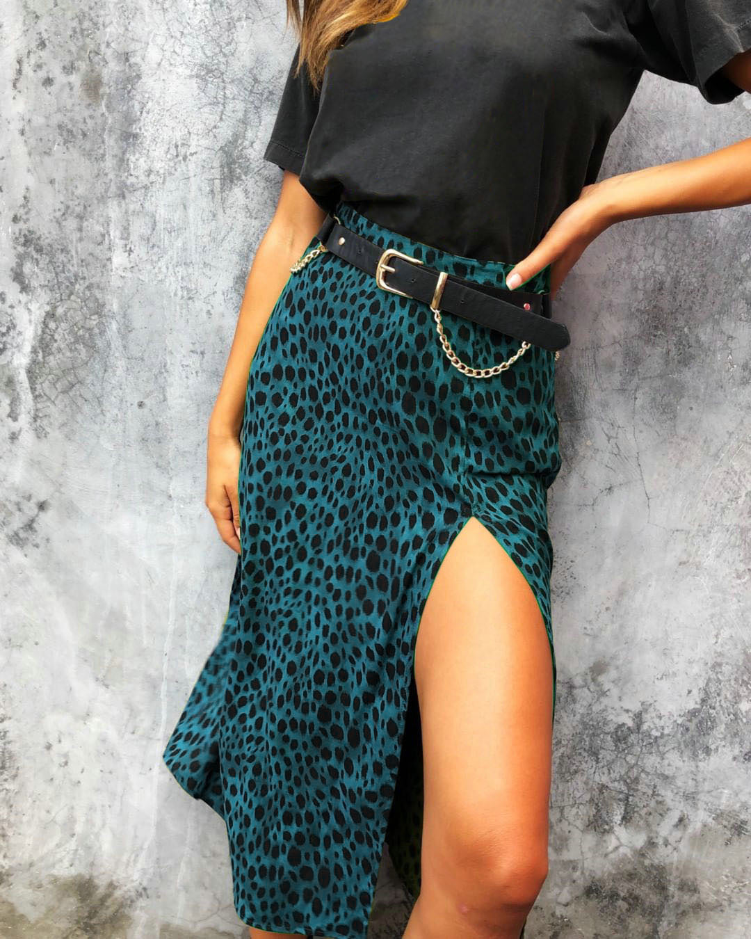 Leopard print skirt