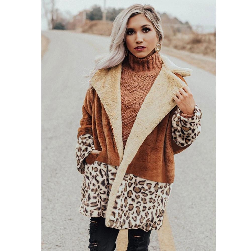 Leopard patchwork sweater