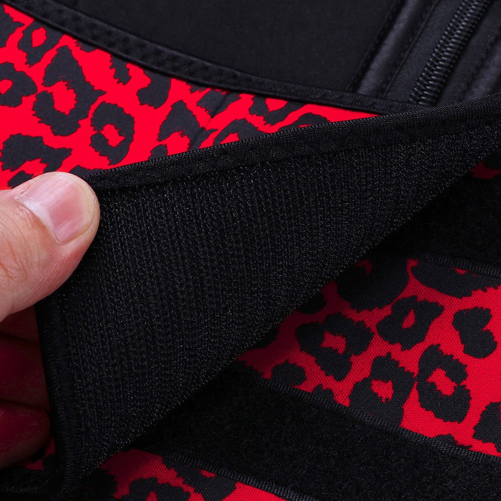 Leopard print belt corset