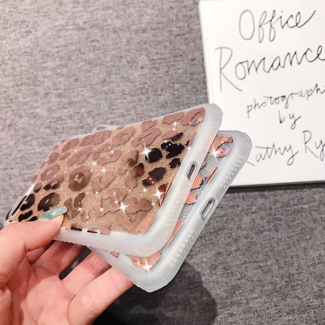 Galvanisierte Leopard Style Phone Case
