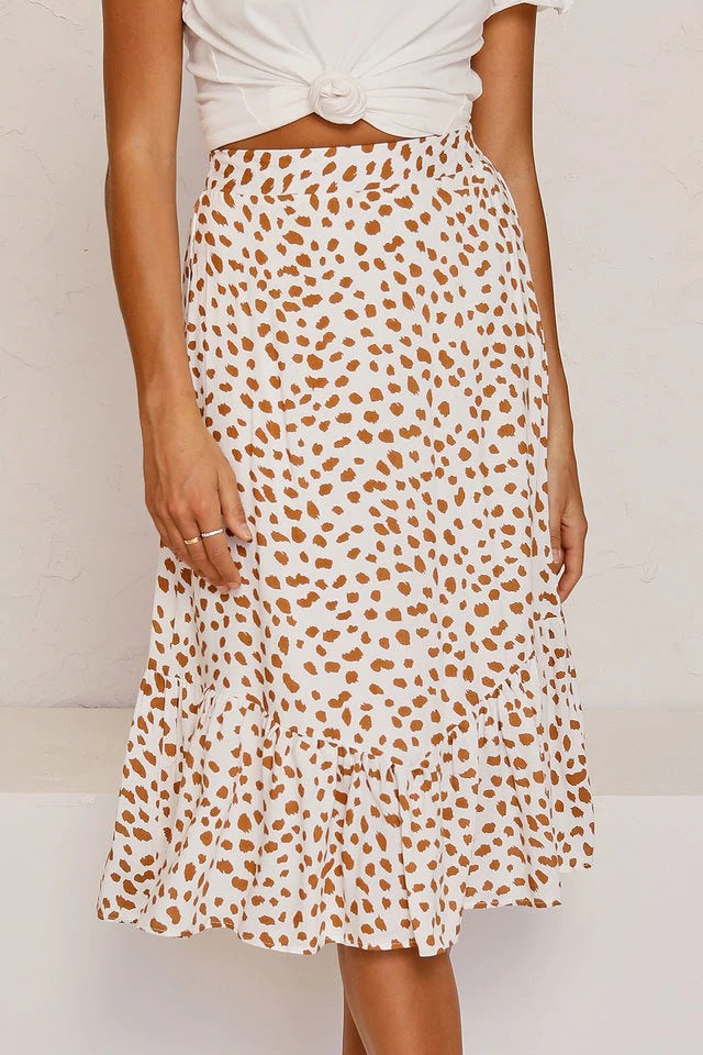 Women's leopard print skirt