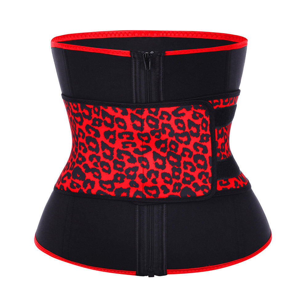 Leopard print belt corset