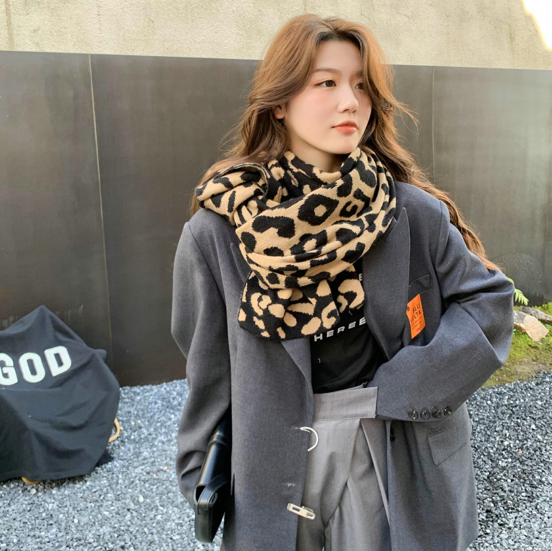 Leopard Style Schal Vielseitig Warmhalten Frauen