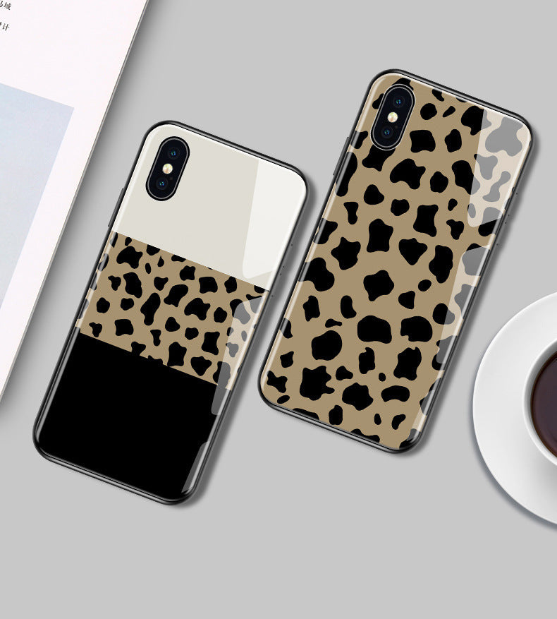 Leopard Style Glas Handytasche