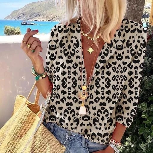 Women's Leopard Long Sleeve Shirt