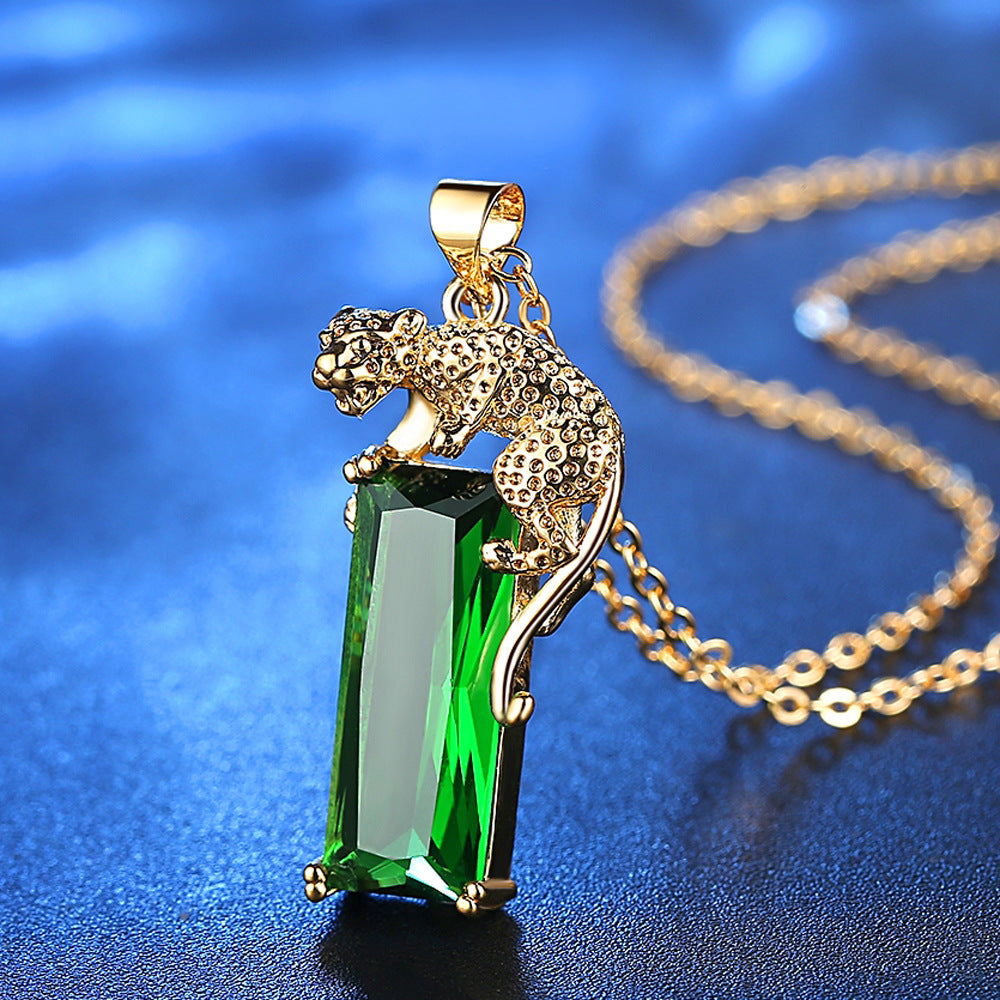 Gold Leopard Stye Pendant