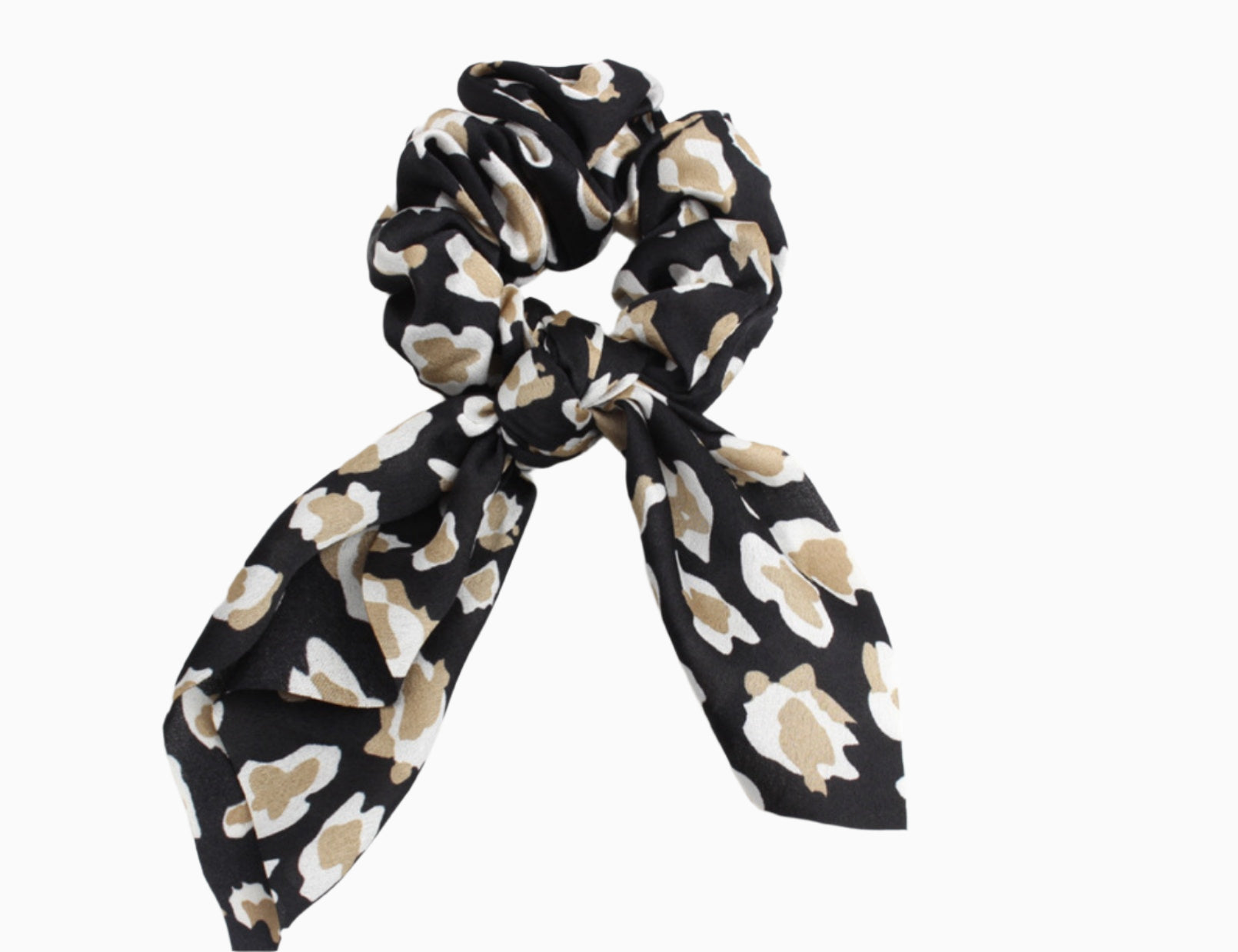 4Pcs Leopard Schlange Floral Luftschlangen Scrunchies Frauen Haar Schal