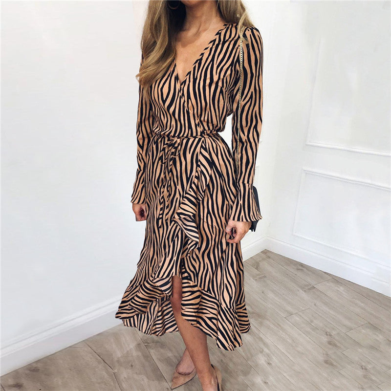Leopardenmuster Damen Kleid Jumpsuit
