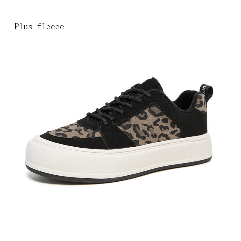 Damen Low-Top Plus Kaschmir Leopard Print Freizeitschuhe