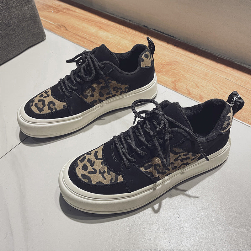 Damen Low-Top Plus Kaschmir Leopard Print Freizeitschuhe