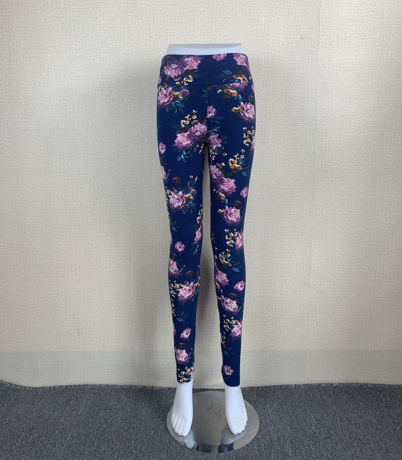 Spring And Autumn Big Stretch High Waist Leopard Print Outer Wear Leggings Sports Yoga Slim Fit Pants With Small Feet Fashionable Wide Waist