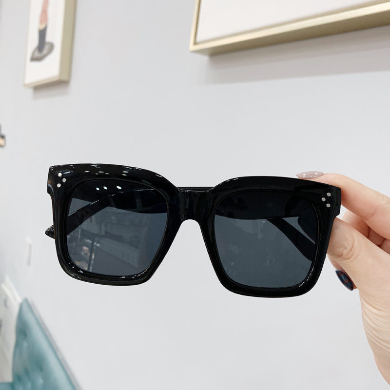 Retro-Nieten-Sonnenbrille, Sonnenbrille, großer Rahmen All-Match