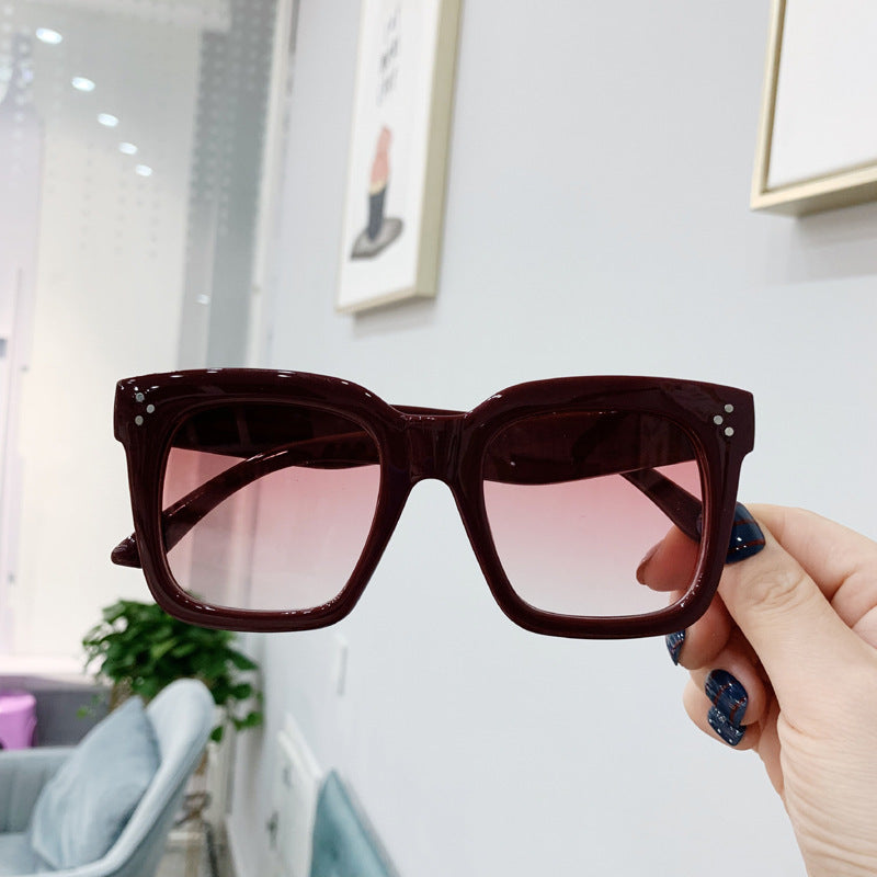 Retro-Nieten-Sonnenbrille, Sonnenbrille, großer Rahmen All-Match