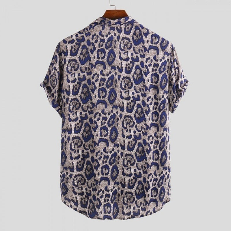 Europäische und amerikanische Mode Leopard Print Shirt