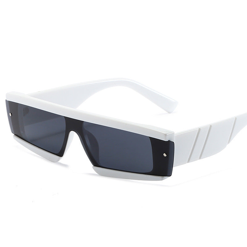 Einteilige Farbe Sonnenbrille Sommer Jelly Farbe Trend Sonnenbrille Netz Rot Moderne Persönlichkeit Brillen