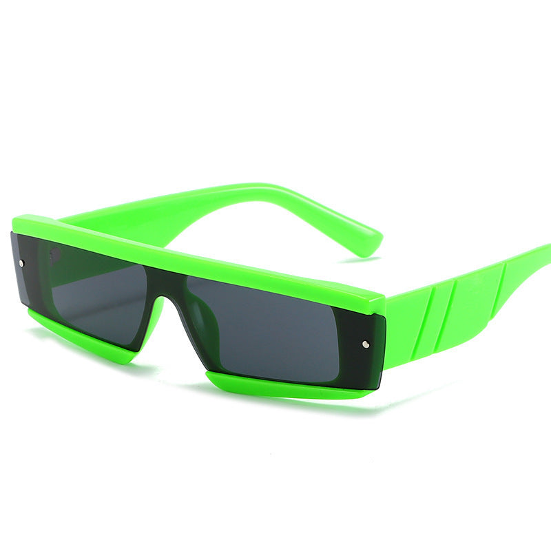 Einteilige Farbe Sonnenbrille Sommer Jelly Farbe Trend Sonnenbrille Netz Rot Moderne Persönlichkeit Brillen