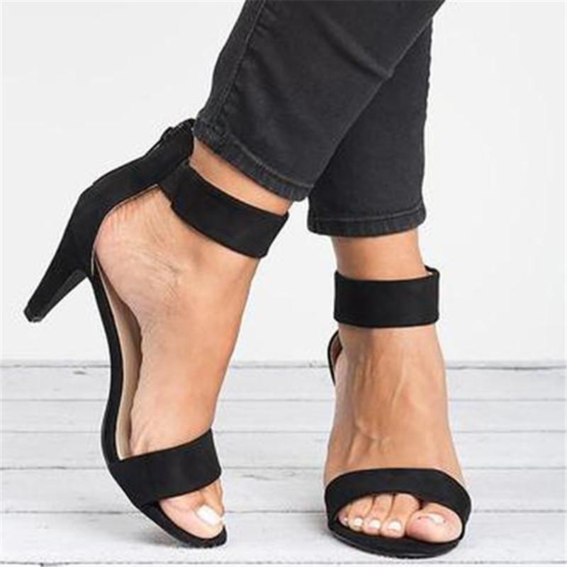 Sandalen Europäisch Und Amerikanisch Große Größe Frauen Schuhe Leopard Print Stiletto Frauen Sandalen