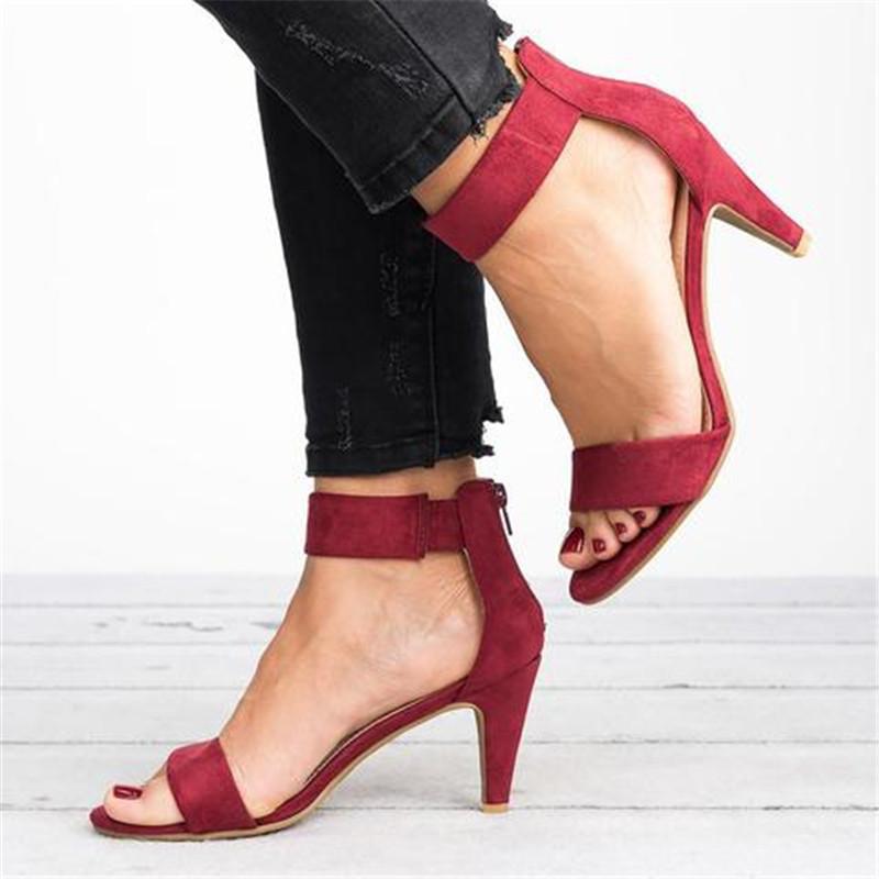 Sandalen Europäisch Und Amerikanisch Große Größe Frauen Schuhe Leopard Print Stiletto Frauen Sandalen