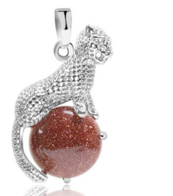 Blume Leopard Style Reitperlen Anhänger Jewellery