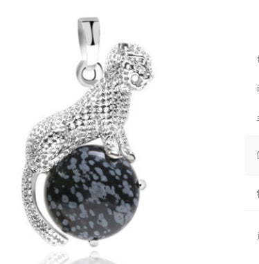 Blume Leopard Style Reitperlen Anhänger Jewellery