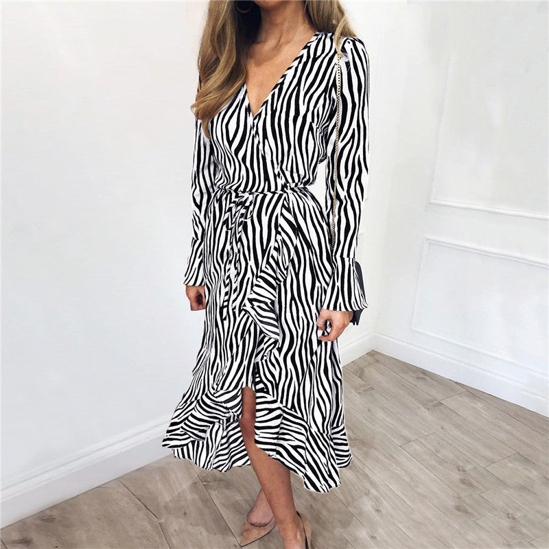 Leopardenmuster Damen Kleid Jumpsuit