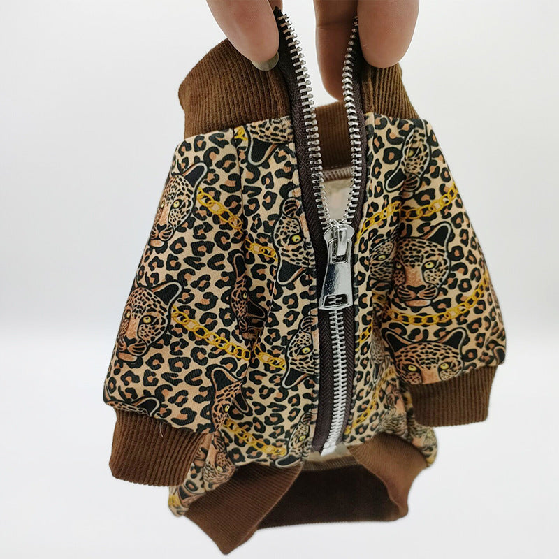 Spring And Autumn Clothes Leopard Print Dog