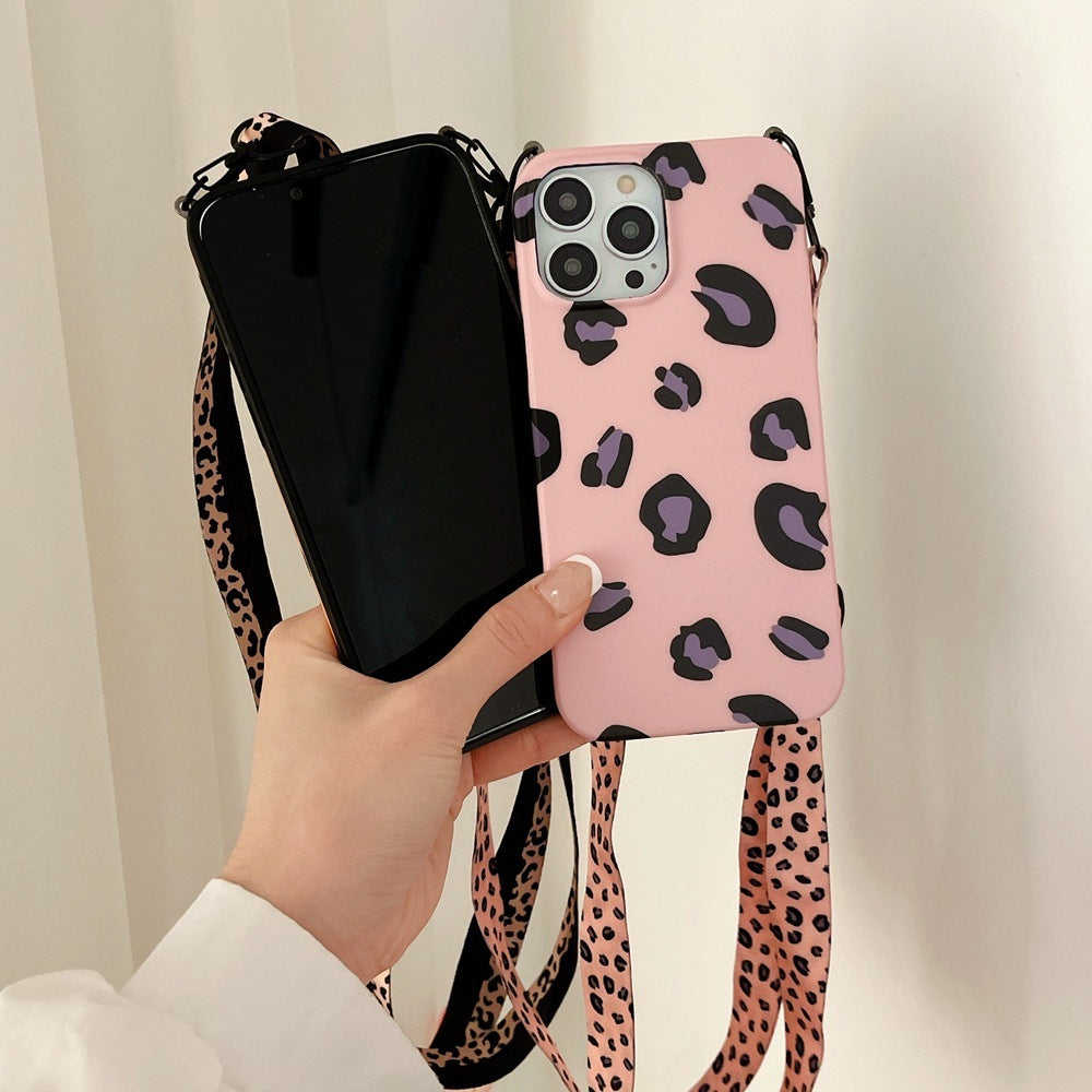 Katzenohr Leopard Lanyard Handytasche