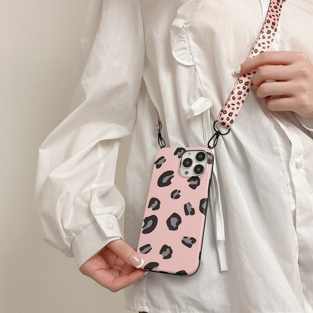 Katzenohr Leopard Lanyard Handytasche