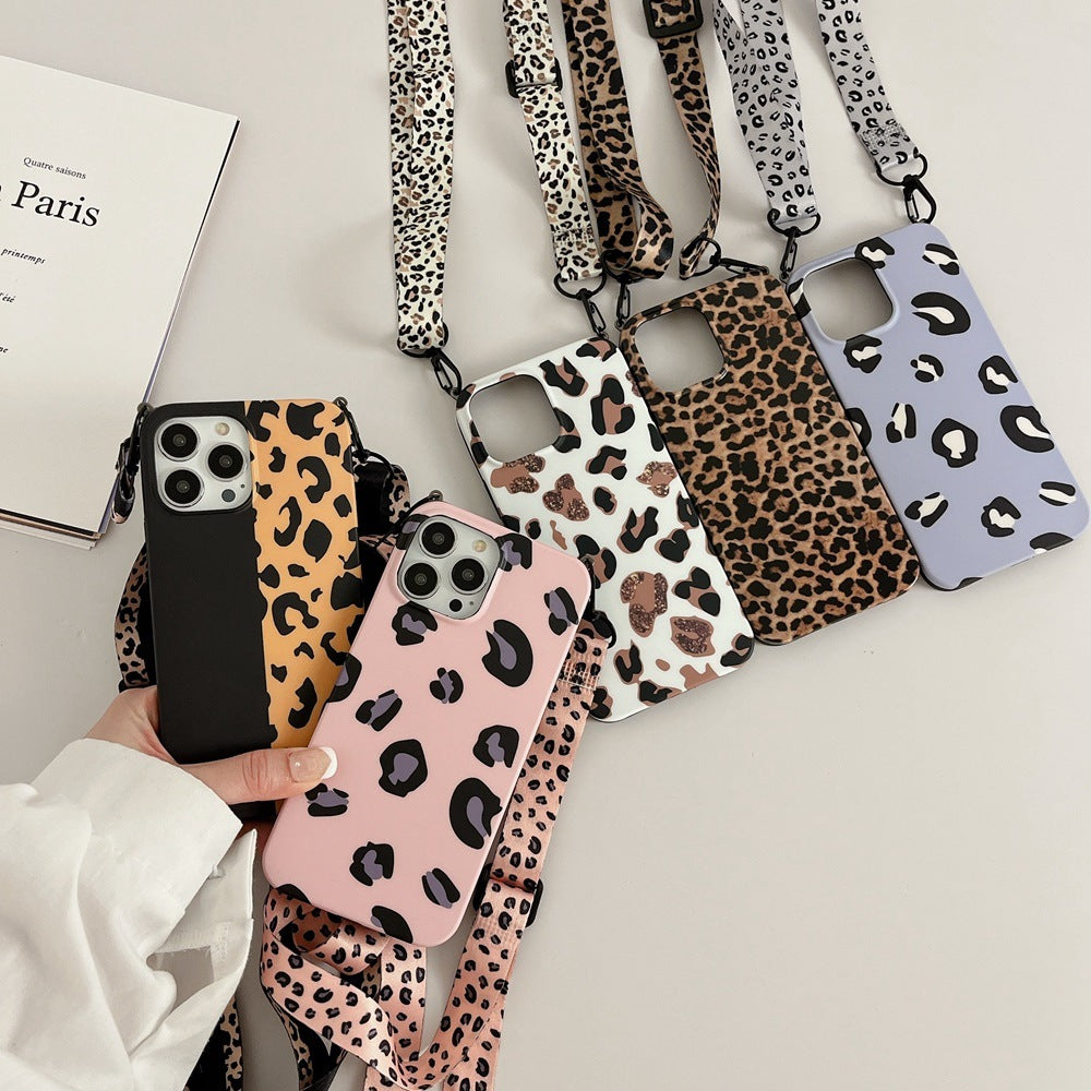 Katzenohr Leopard Lanyard Handytasche
