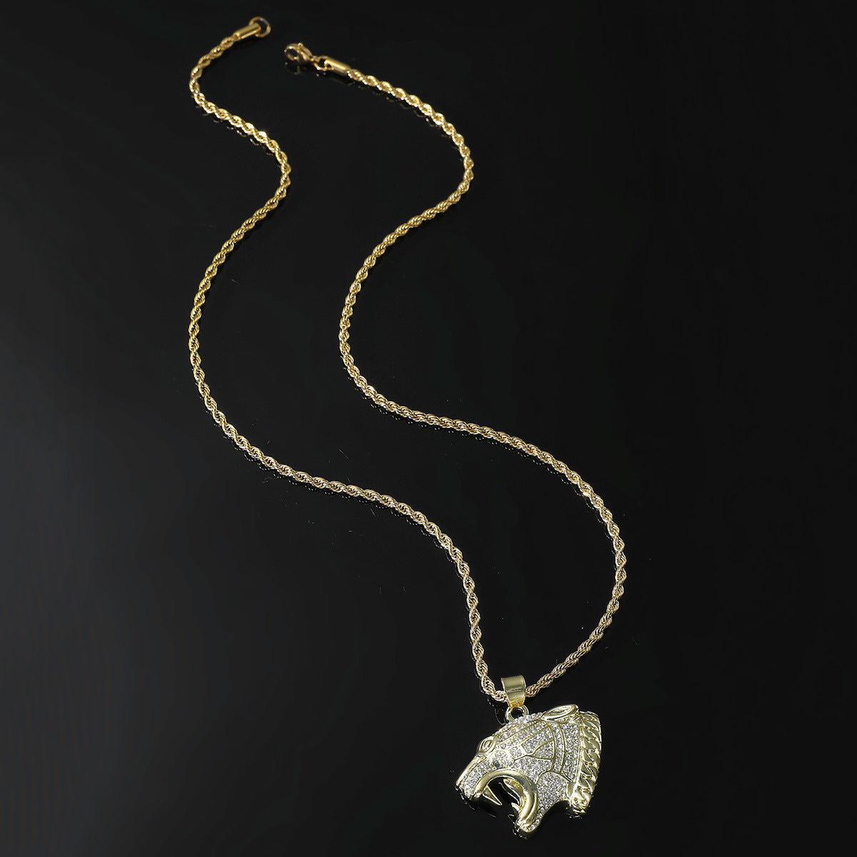 Leopardenkopf Anhänger Halskette Herren Halskette Jewellery