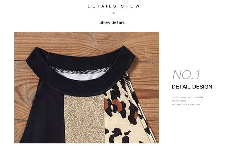 European And American Style Summer Leopard Print Multicolor Vest