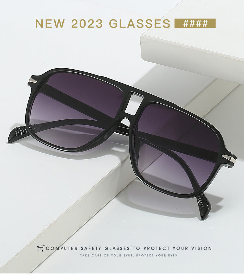 Doppelstrahlkröte Retro Flying Leopard Print Stylische Sonnenbrille